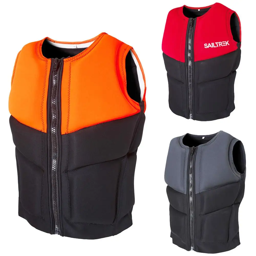 

Neoprene Life Vest Jacket for Men and Women, Safety Suits, Zip Up, Water Sports, Surfing, Boating, Ski Drifting, Fishing, Adult,