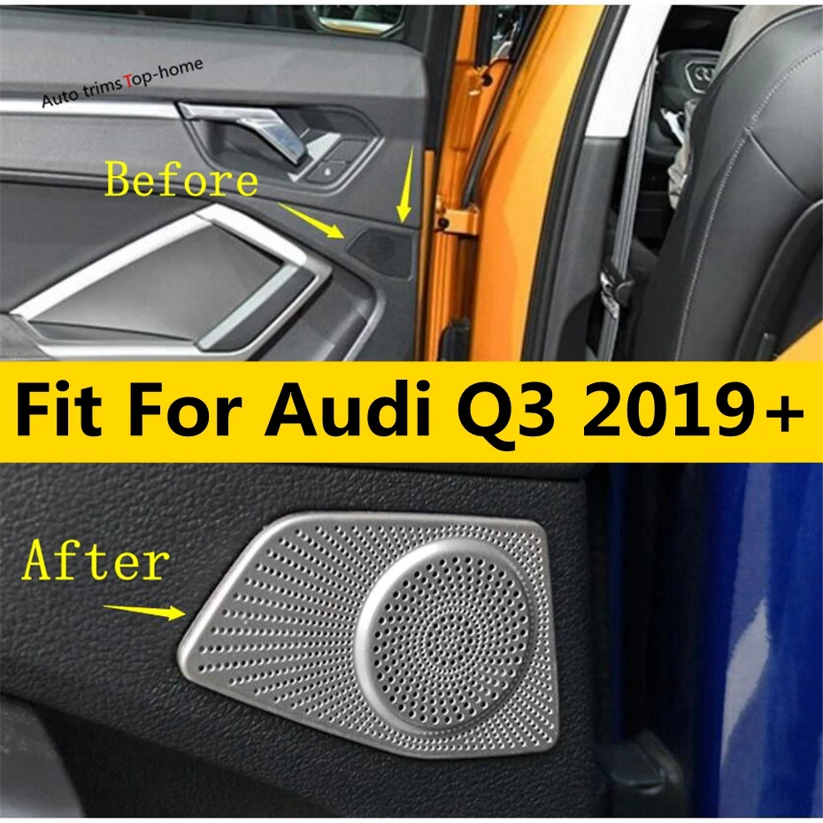 

Rear Upper Door Stereo Speaker Audio Sound Loudspeaker Decor Frame Cover Trim Fit For Audi Q3 2019 - 2023 Interior Accessories