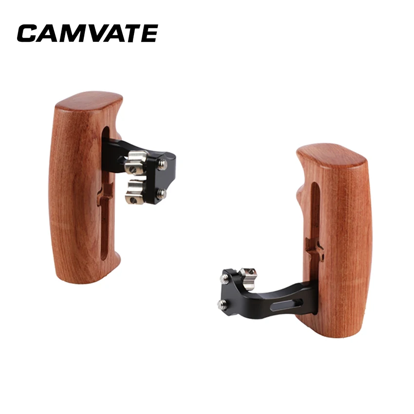 CAMVATE-مقبض خشبي متعدد الاستخدامات C2355 ، مقبض قابل للانعكاس وقابل للتعديل ، 1/4 بوصة ، اتصال مسمار الإبهام (على كلا الجانبين)