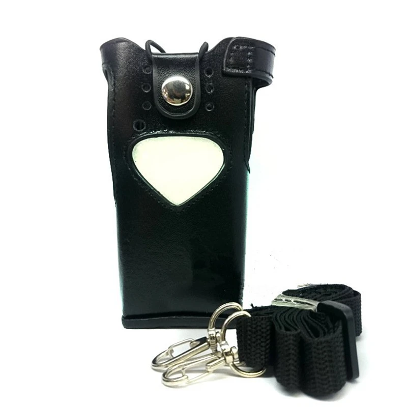 Two Way Radio Heart-shaped Leather Protective Sleeve Shoulder Bag Hard Holster Case For Motorola XIR8800 Walkie Talkie