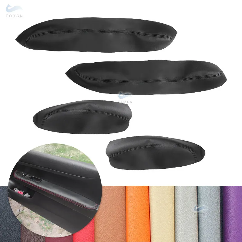 For Peugeot 307 2004 - 2011 2012 2013 ONLY 3 DOORS Car Accessories Interior Door Armrest Panel Microfiber Leather Cover Decor