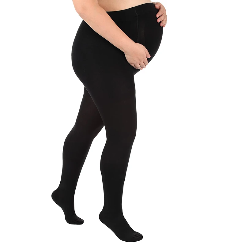 

Women's XL-6XL Plus Size Graduated Opaque Compression Maternity Leggings Footless 20-30mmHg High Waist Support Stockings Hose