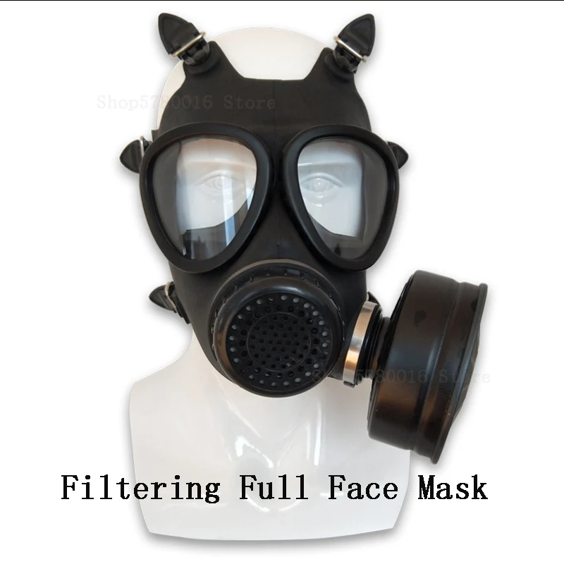 Full Face Mask formaldehyde Protection Grimace Rubber Head Wear Respirator Paint Spraying Decoration Gas Mask Chemical Protect