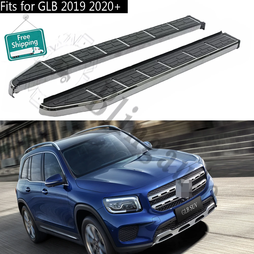 

Подходящая для M.ercedes Benz GLB 2019 2020 + боковые ступени nerf бар Автомобильная педаль боковая лестница боковая панель 2 шт.