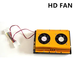 Hard disk fan Hard disk radiator support  Hard disk radiator double 5cm fan Network hard disk radiator design