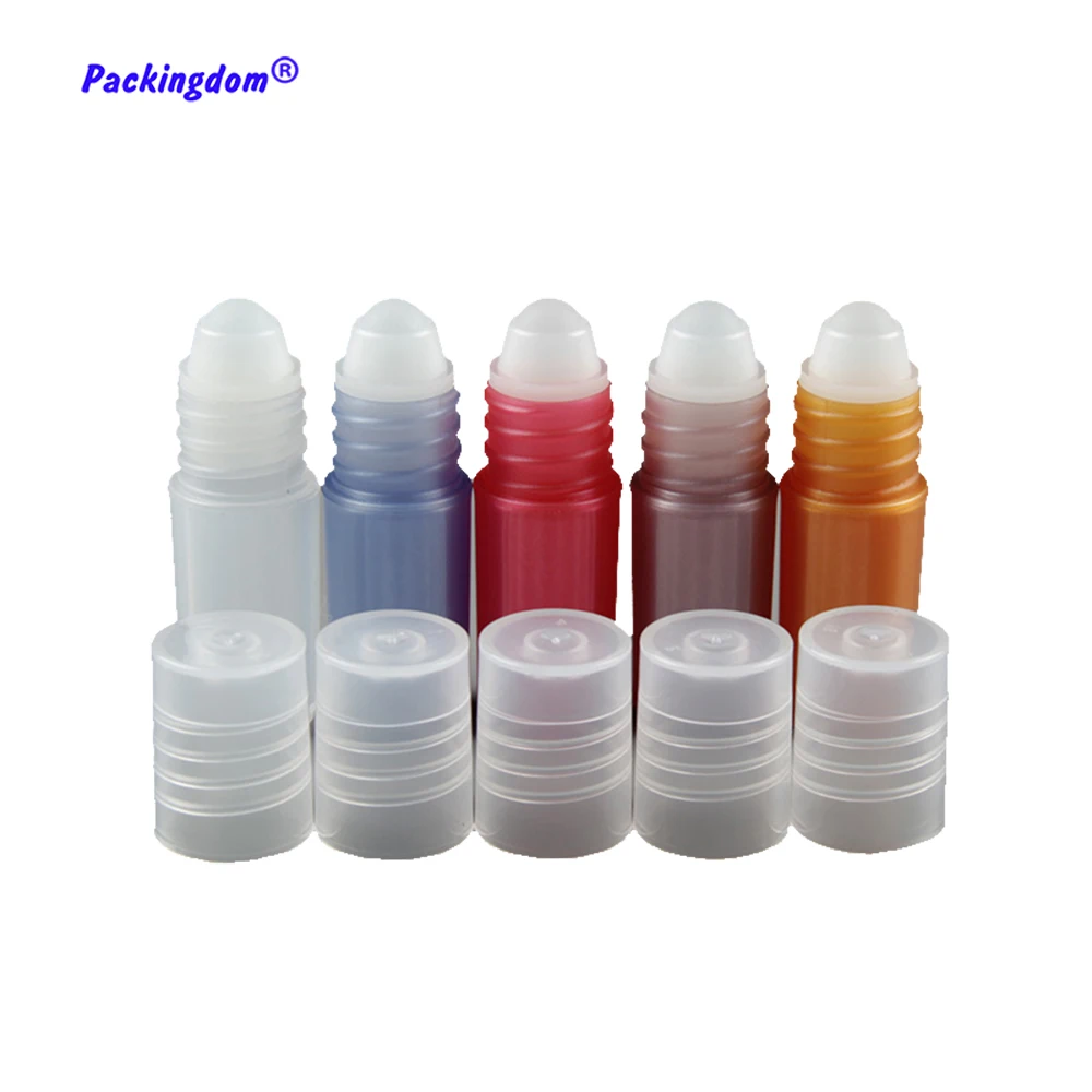 Bộ 10 Bóng Môi Ống Trống Con Lăn Chai Nhựa Mini Mẫu Ống 3Ml Đựng Mỹ Phẩm Đóng Gói Bóng Nắp Đậy Môi Nhỏ dưỡng Môi Hộp Đựng