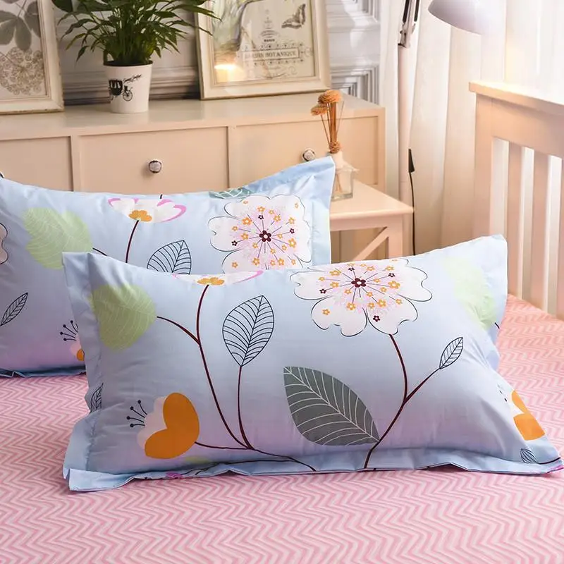 50  1 Piece 48cm*74cm Pillowcase 100% Cotton Beauty Floral Printing Pillow Case Cover For Bedroom