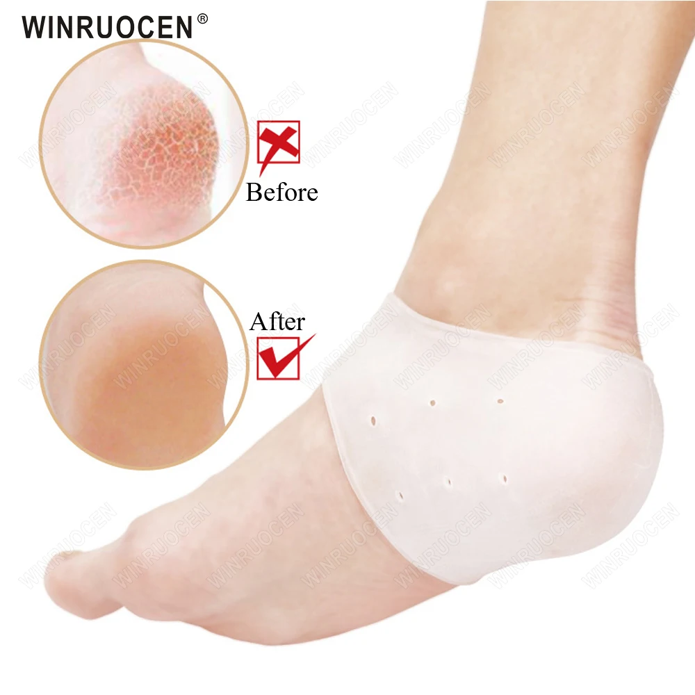 Moisturizing Silicone Gel Feet Care Socks For Relief Plantar Fasciitis Feet Care Socks With Hole Cracked Heel Pain Care Tool