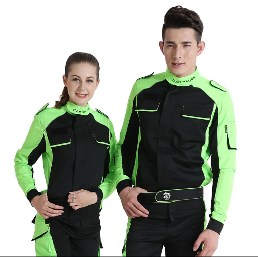 Auto Repair Work Clothes Summer Short Sleeve Suit Auto Repair Clothing Tops Pants Auto Beauty Repair Car Wash Durable Breathable