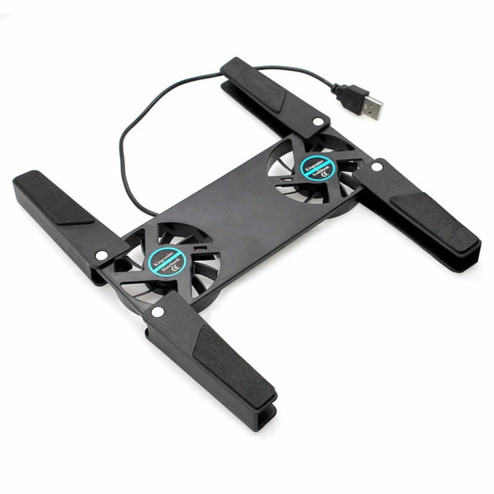 USB Foldable Folding Dual Fan Pad Cooling Cooler Cool Pad for Laptop Notebook