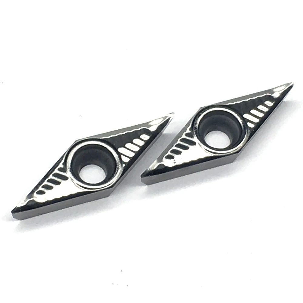 VCGT110302 AK H01 10 piezas cortador de aluminio inserto de cuchilla herramienta de corte herramientas de torneado CNC AL + estaño Aleación de madera