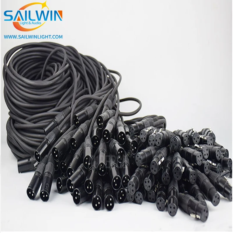 3pins/5pins DMX signal Cable Wire (1M/5M/6M/7M/8M/9M/10M/15M/20M) LED PAR stage lights dmx cable dj equipment Power Cable