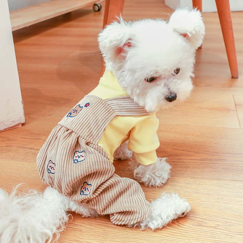 PETCIRCLE Dog Clothes Bear Bib Overalls For Small Dog Puppy Pet Cat Autumn And Winter Pet Cute Costume Pet Clothes Coat Jacket