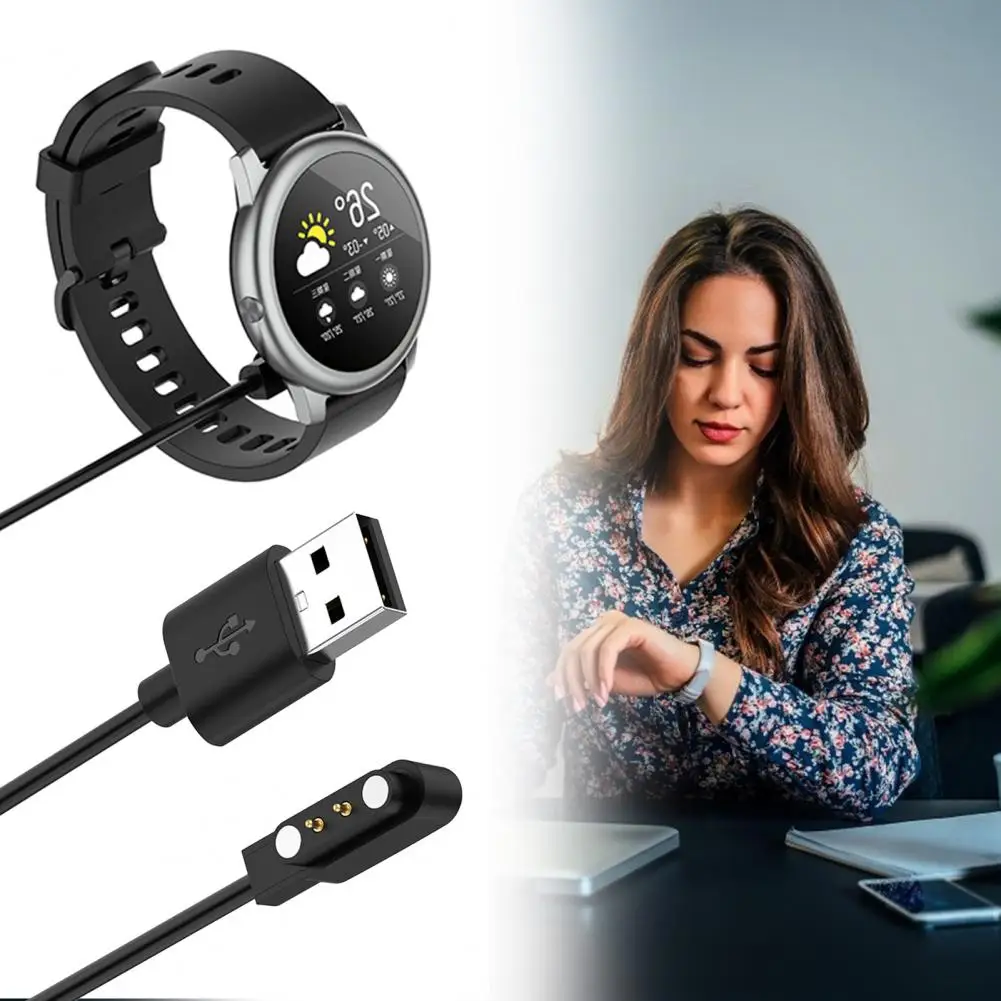 BLUELANS-Long Lasting plástico magnético relógio inteligente, cabo de carregamento rápido, Haylou Solar LS05, 60 100cm