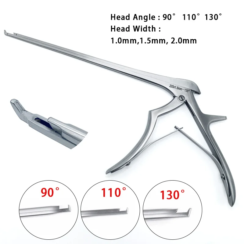 

1pcs Stainless Steel Orthopedics Forceps Kerrison Rongeur 90/110/130 Degree Veterinary Instruments Orthopedics Instruments 220mm