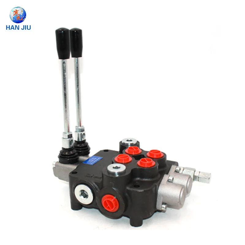 2 spool 21Gpm hydraulic monoblock directional control valve 2P80