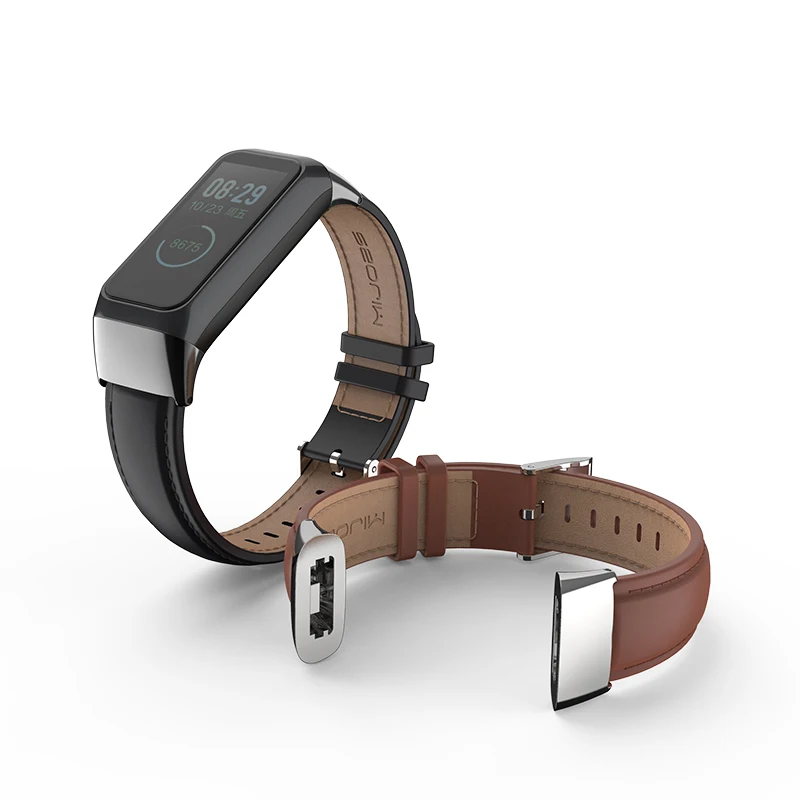 Strap for Amazfit Cor 2 Genuine Leather Bracelet Wristbands for Xiaomi Huami Amazfit Midong Band Cor 2 Smartwatch Replacement