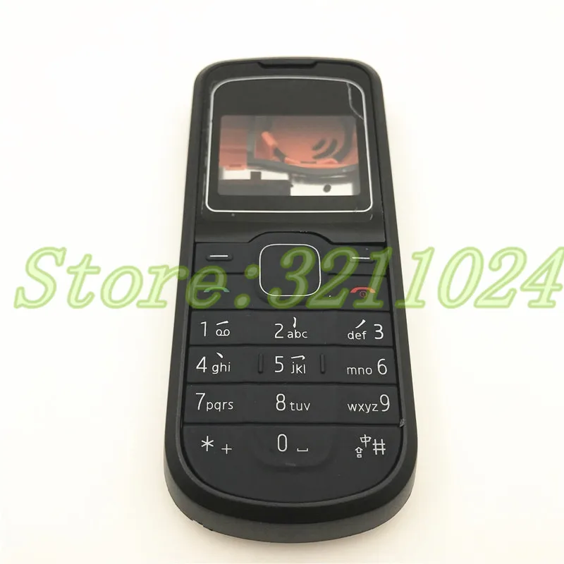 For Nokia 1202 Full Housing Case Cover Front Frame With Key Board Display Glass+Middle Frame+Back Cover