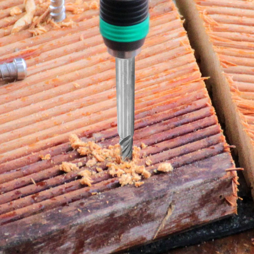 Mata Bor Logam Pemotong Penggilingan Set HSS Pemotong Batang Lurus 4 Pisau 1.5-12Mm Bor untuk Kayu, Logam, Mesin Bor