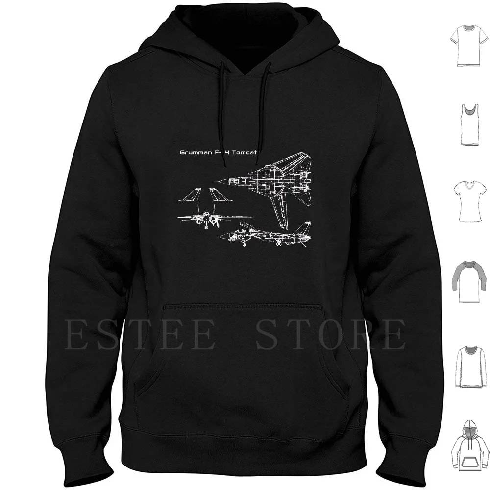 F-14 Tomcat Hoodies Long Sleeve 80s Airforce Air Force Airplane Aviation Fighter Jet Fighter Pilot Jet Maverick