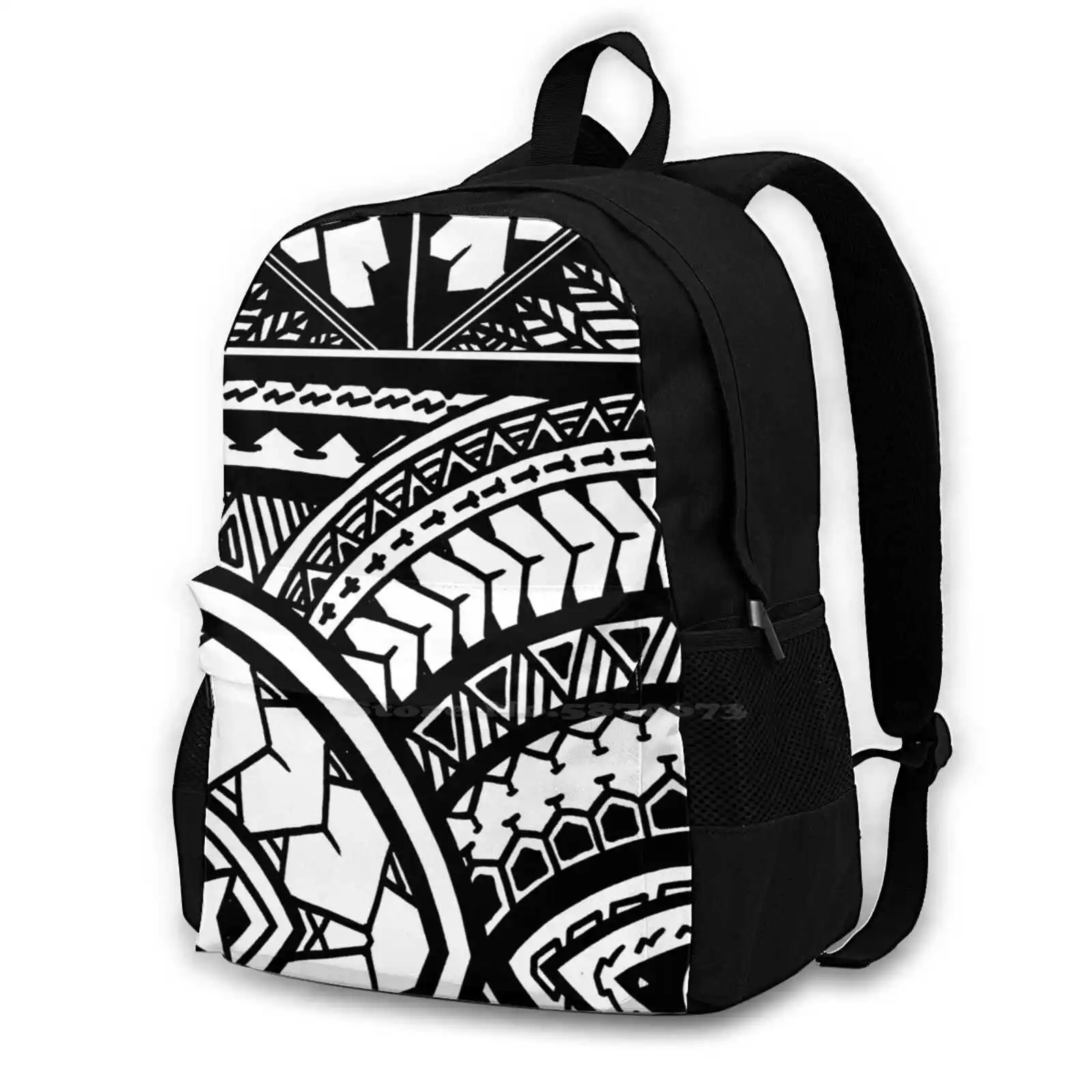 

Polynesian All Over Tribal Print Teen College Student Backpack Pattern Design Bags 808 Poly Tribal Polynesian Tribal Tribal