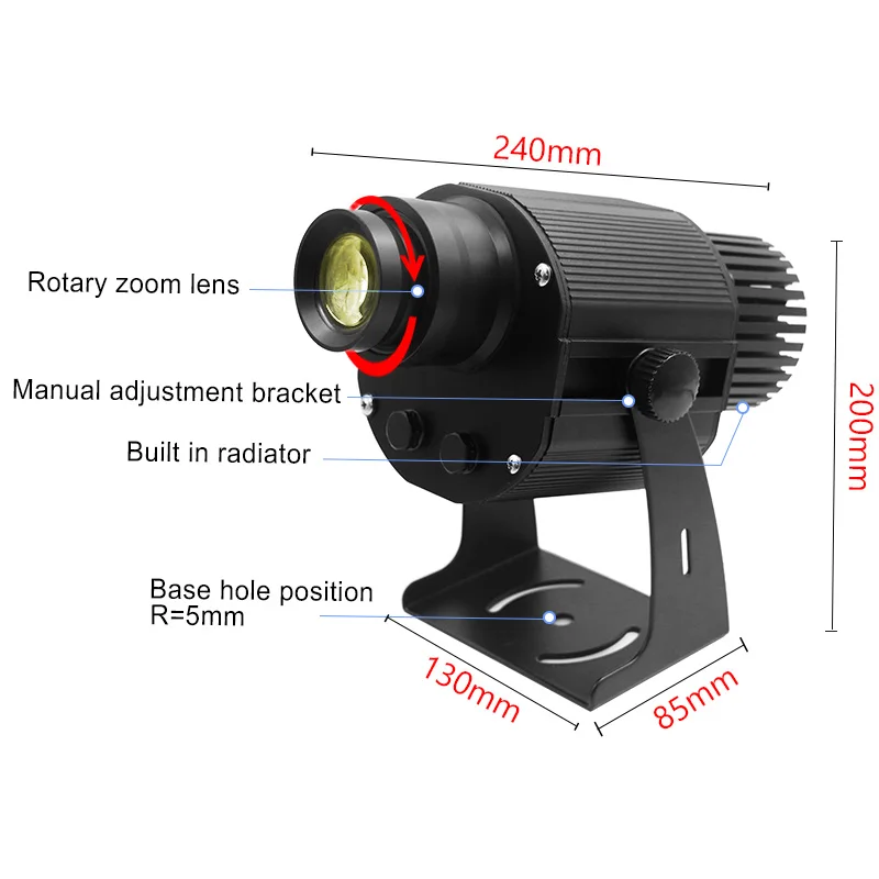 60W Amazing Ocean Flowing Projector Water Wave Projection Lamp Led Stage Light