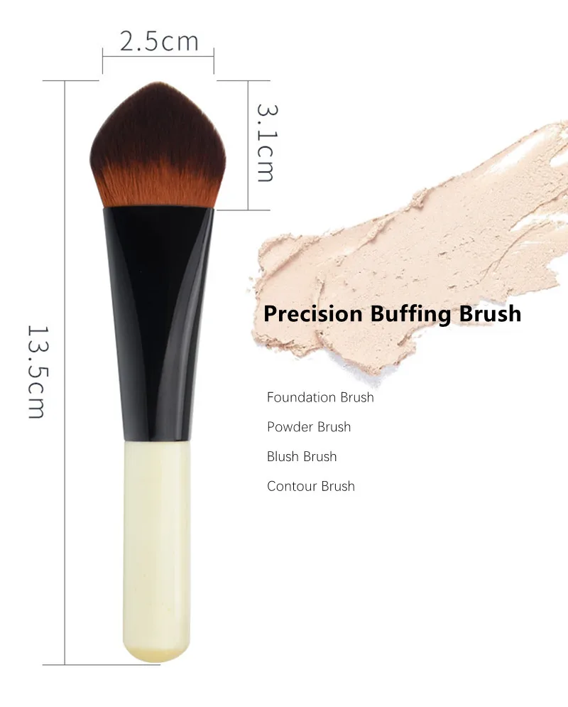 PRECISE BUFFING MAKEUP BRUSH - Angular 3D Foundation Contour Sculpting Cosmetics Beauty Tool