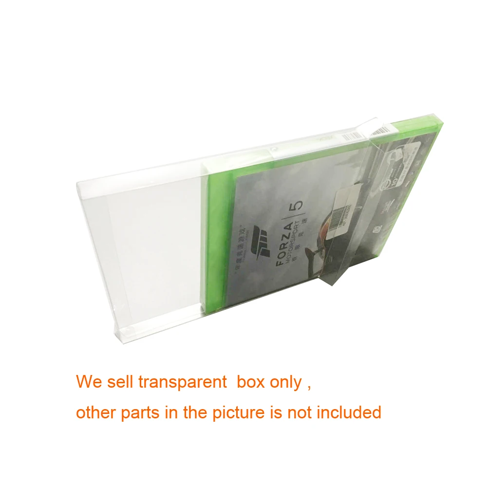 

100pcs Transparent clear protective storage box case for xbox one for X-ONE game carrtriage box Retail Box protect