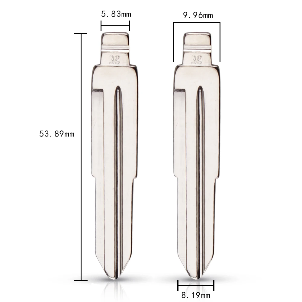 KEYYOU dla chevroleta 1pc #39 Ucut metalowe ostrze dla chevroleta Lova (prawe ostrze) zdalny samochód klucz składany pusty System dostępu