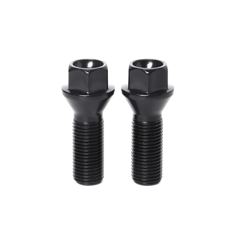 3 styles car wheel lugs bolts for f10 f30 f15 f16 BMW universal nuts stud screws M12 x 1.5 M14 x 1.5 M14 x 1.25 black 1 pair