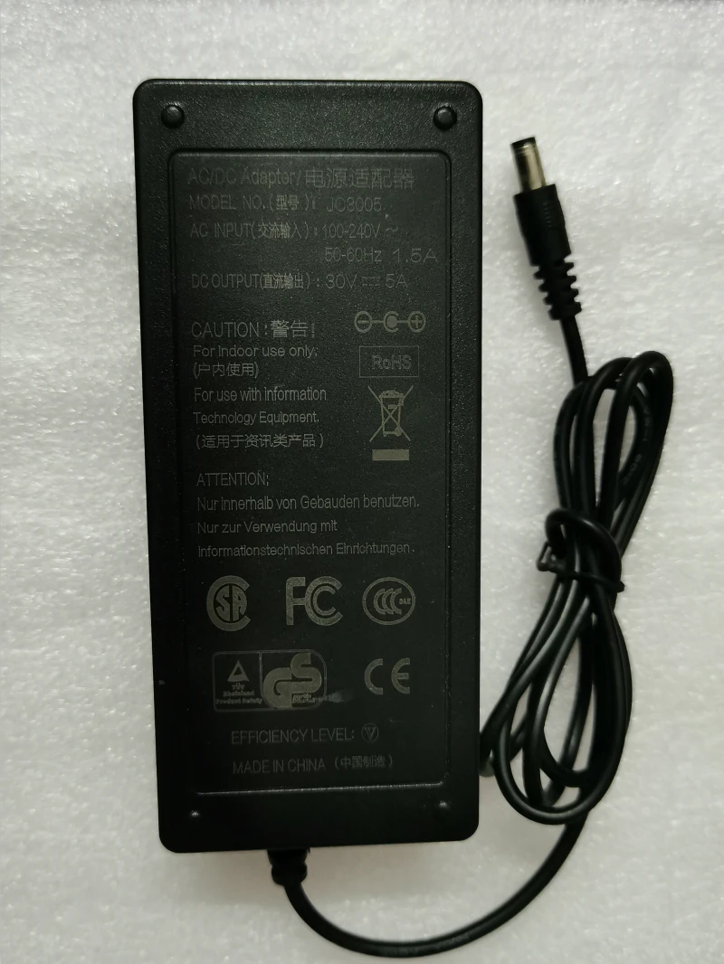 AC 100V-240V DC 28V 30V 32V 36V 5A  5.5 x 2.5MM Power Supply Charger Power Adapter Converter Dock LED Driver