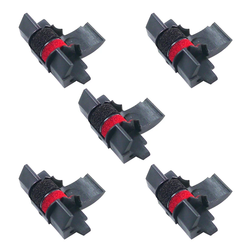 Printerfield IR-40T (5 Pack) Compatible Calculator Printer Ribbons Ink Roller - Black & Red