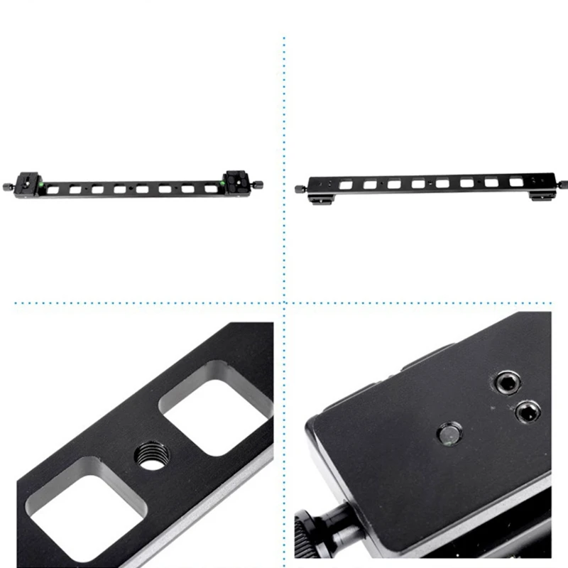 Manbily PU480 Quick Release Plate Lengthened 48cm Double QR Plate camera mounting Aluminum Alloy bracket for Tripod BallHead