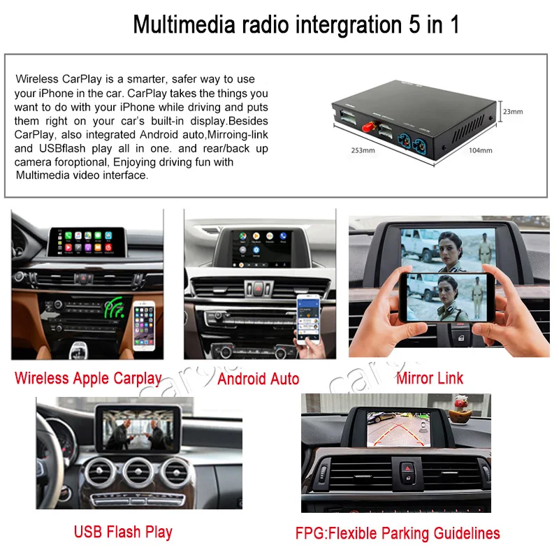 AndroidAuto Wireless CarPlay for Pors che Bosxter Cayman Macan Cayenne Pana mera AirPlay Phonelink Box Car Eelectronic GPS