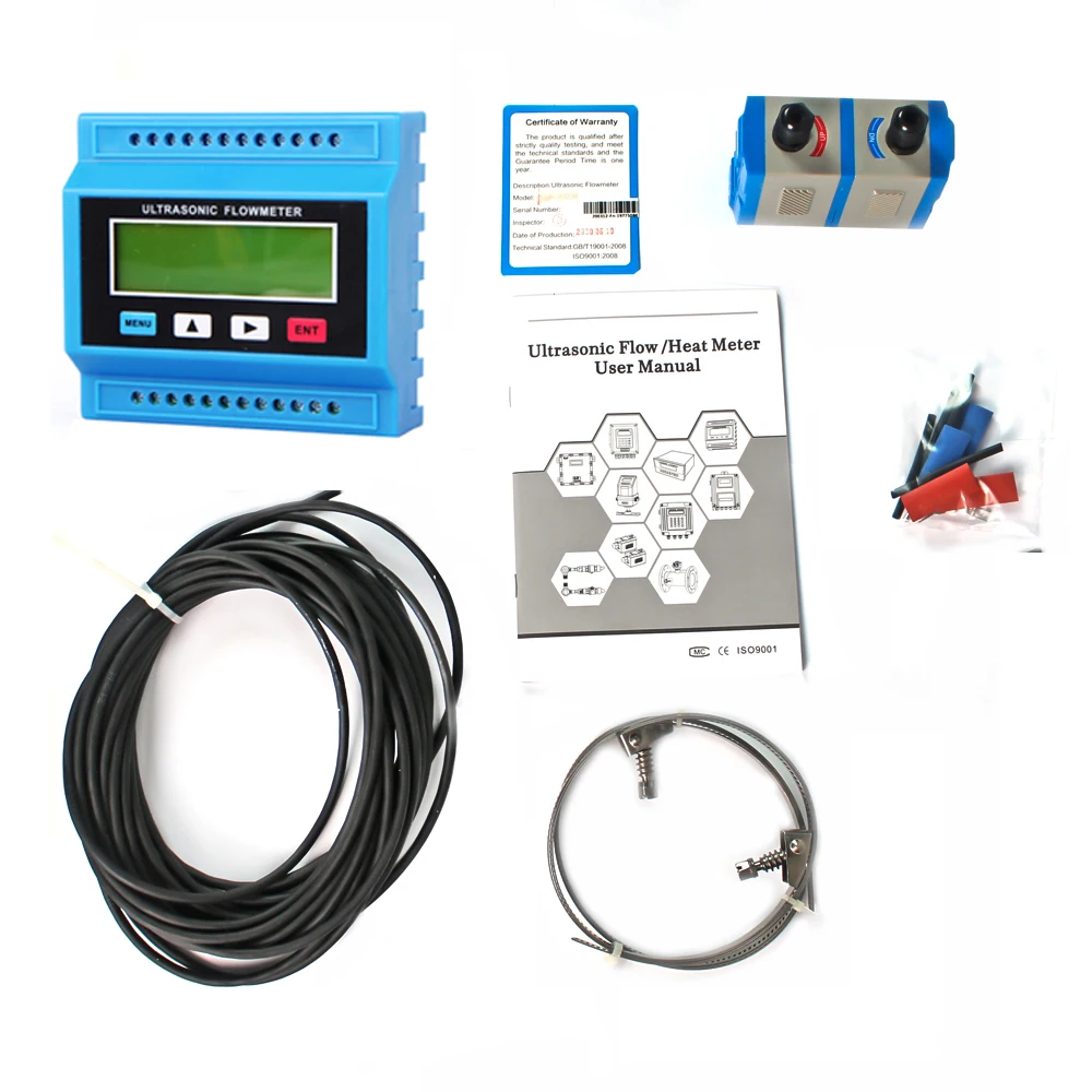 TUF-2000M-TM-1 Digital Liquid Ultrasonic Flowmeter Water Flow Meter Module/RTU with TM1 Transducer (DN50-700mm)