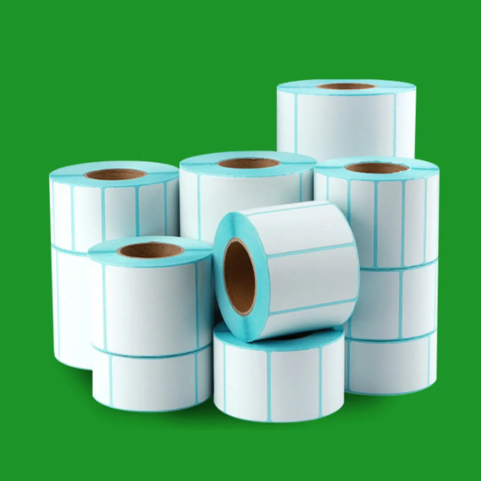 Wodoodporny 30 40 50MM szerokość pusty biały druk bezpośredni termiczna papierowa naklejka na kod kreskowy metka z ceną w rolce olejoodporna — zdjęcie produktu 7
