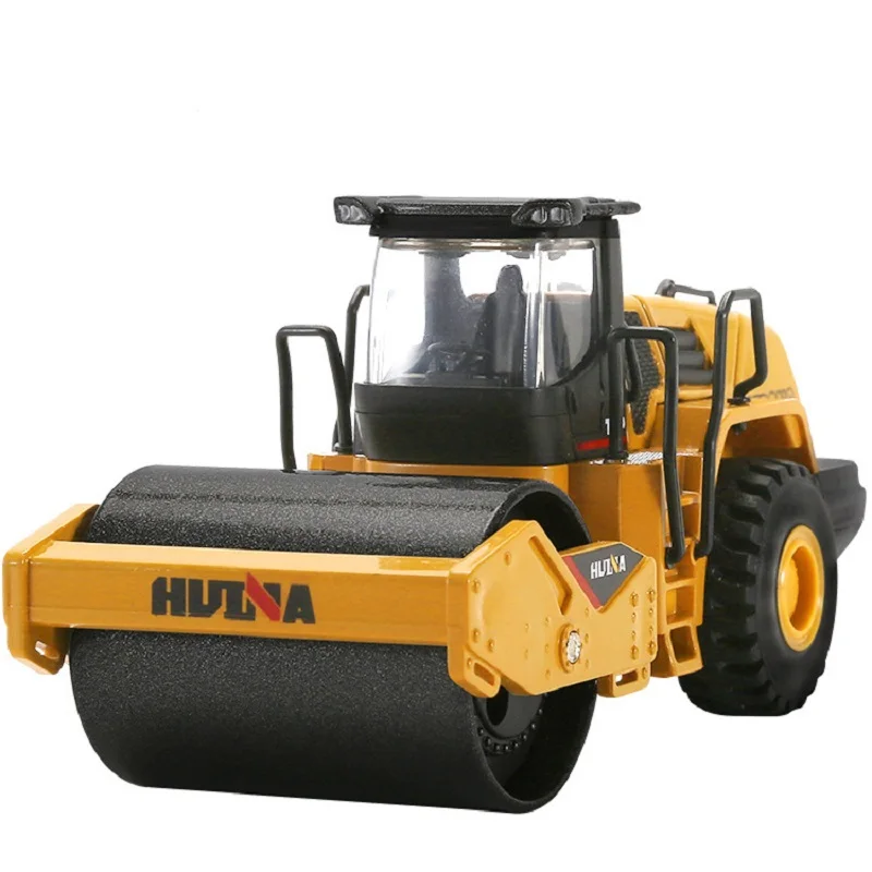 Huina 1815 1:60 Alloy Roller Car Model Diecast Metal Toy Vehicles Excavator Car Model Collection High Simulation Children Gift