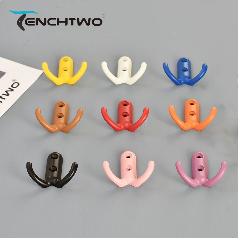 TENCHTWO Multicolor Metal Wall Key Holder Towel Clothes  Hooks Decorative Kindergarten Children Satchel Door Wall Hanger