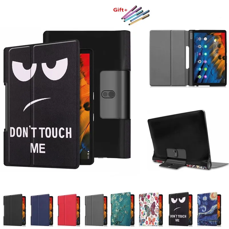 Magnetyczny skórzany futerał Funda dla Lenovo Yoga Smart Tab YT-X705 10.1 "Capa pokrywa dla Lenovo Yoga Tab 5 stojak Coque Shell + Film + długopis