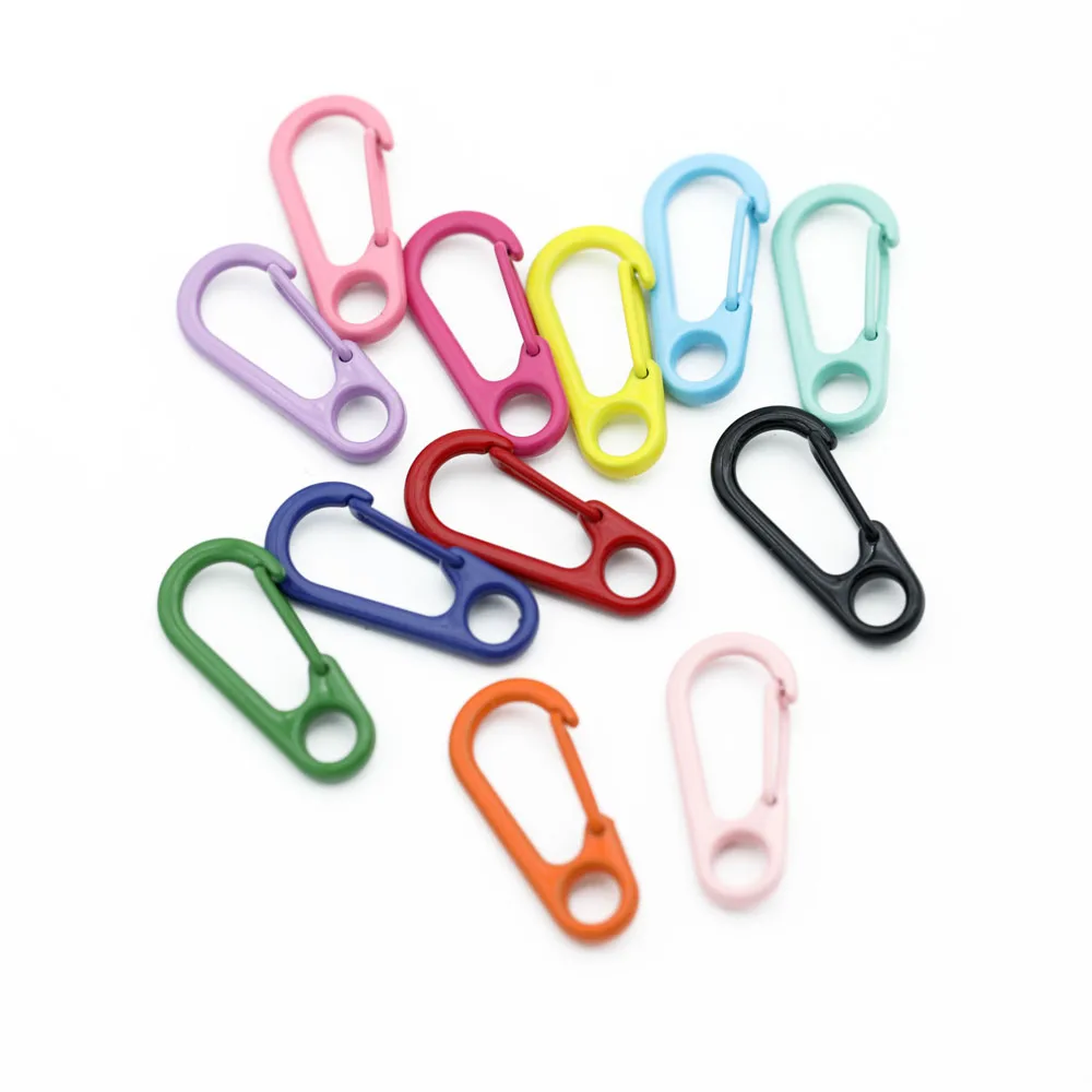 10Pcs/lot Macron Color Lobster Clasp Openable Metal Spring Clasp Hook  DIY Keychain Connection Clasp Jewelry Making Findings