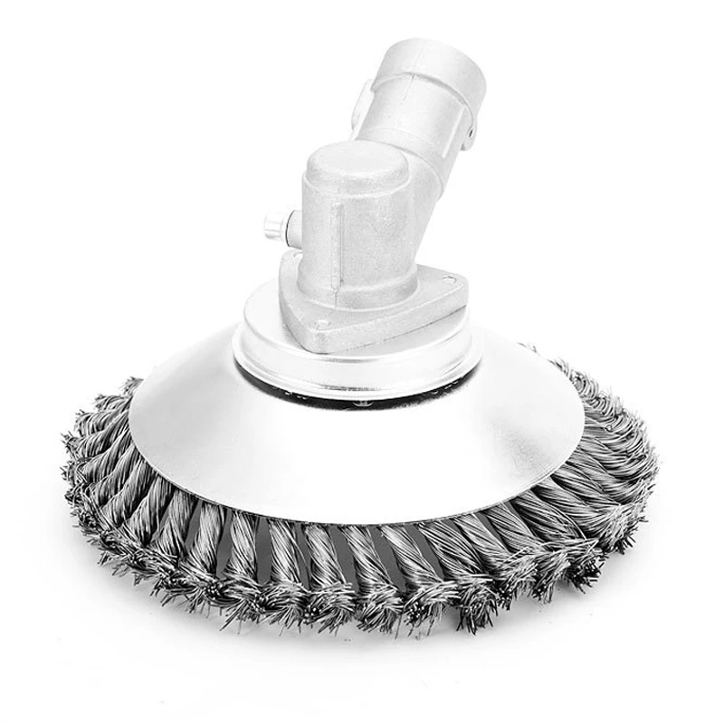 25Mm Diafragma 8 Inch Staaldraad Wieden Borstel Gedraaide Draad Kom Type Roterende Draad Wiel Tuin