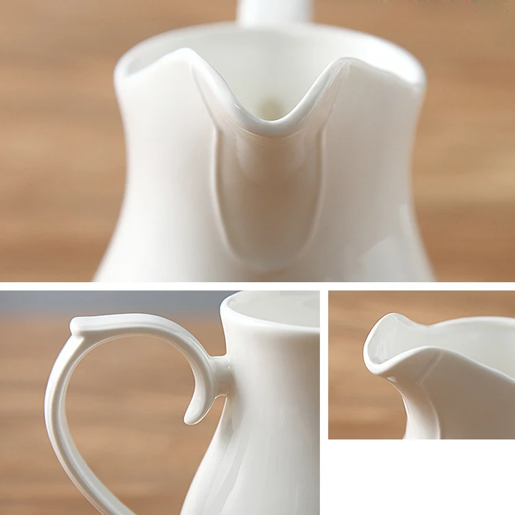 Nordic White Ceramic Milk Jug Frothing Pitcher Cup Cafe Teatime Barista Coffee Maker Tools Cafeteira Coffeeware Latte Art