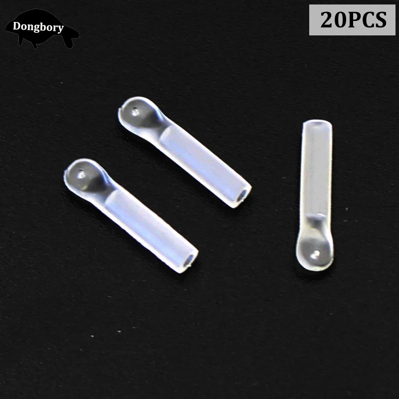 20Pcs Carp Fishing Accessories Silicone Float Adapters Transparent Silicone Flotador Quick Change Carp Float Beads for Carp Rigs