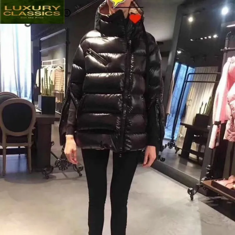 Jackets Brand Winter Female Light Women\'s Down Jacket Hooded Clothes 2021 Korean Thick Warm Duck Down Coat Hiver LW1525