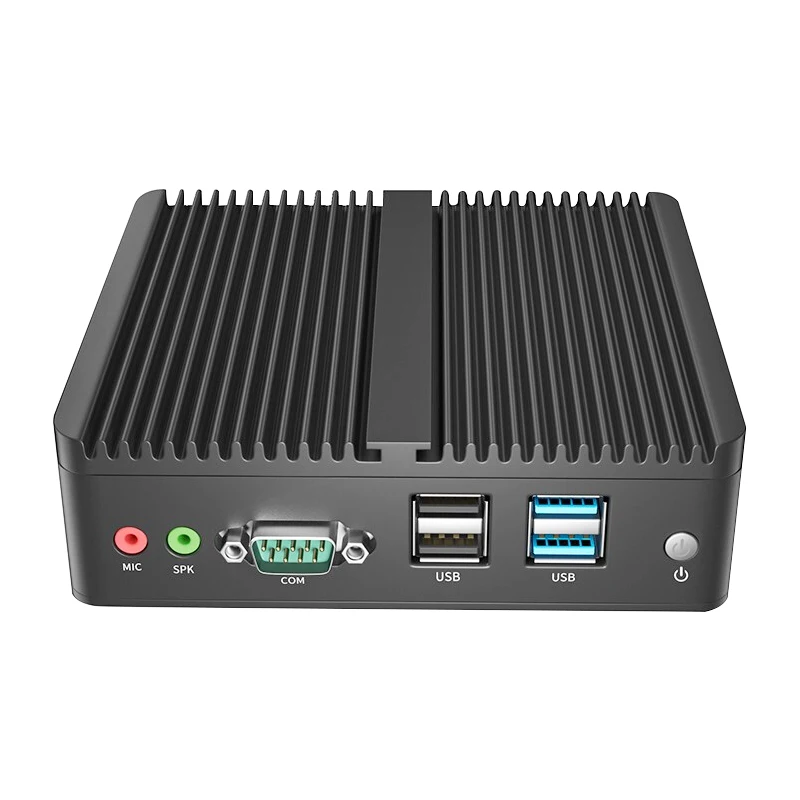 Quạt Không Cánh Mini PC Intel Celeron J1900 J2900 Windows 10 4 Nhân Công Nghiệp Máy Tính Để Bàn Mini Máy Tính COM HTPC