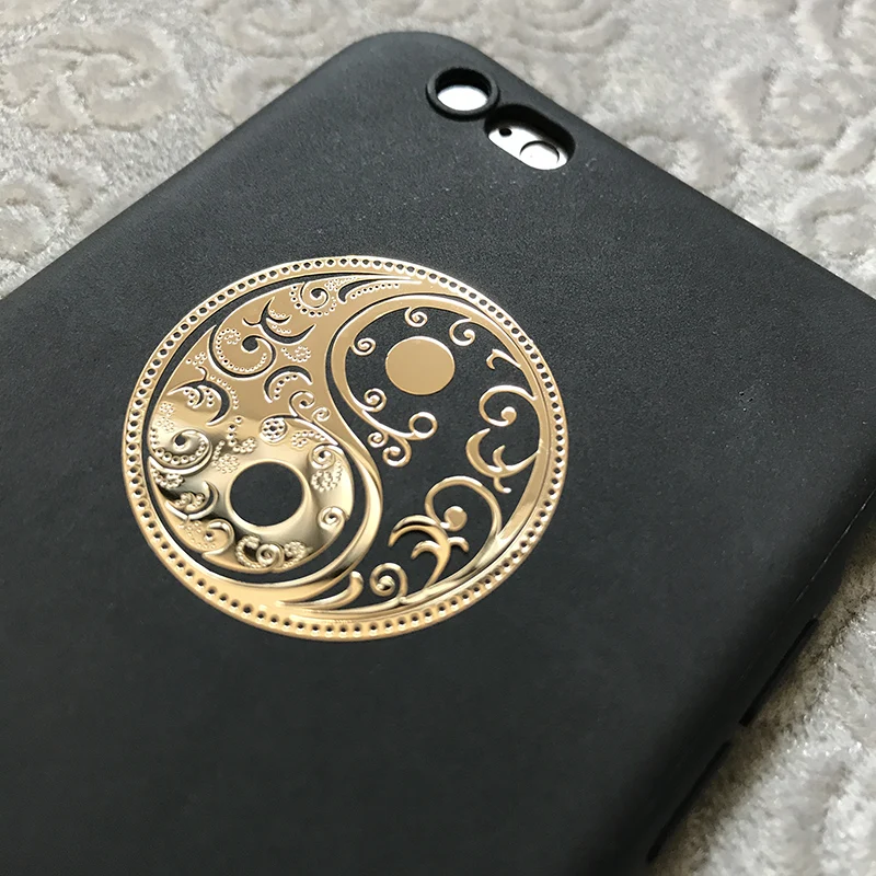 Pegatina de metal para teléfono móvil, decoración de tableta, ordenador, calcomanía de transferencia de Tai Chi