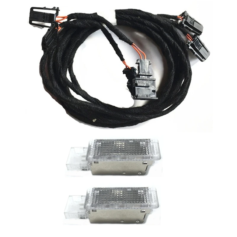 For PASSAT B6 GOLF 6 MK6 7 MK7 Jetta 5 MK5 6 Tiguan Car Interior Lamp Footwell light footstep space light Cable Wiring Harness