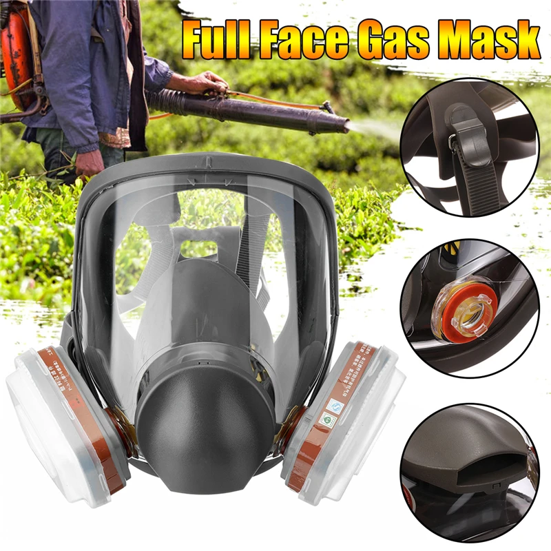 7 in 1 3 interface 6800 Mask Combination 6001 Filter With Filter Cotton Filter Box Full Face Facepiece Respirator Gas Mask PM006