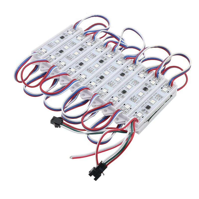 

20pcs/lot WS2811 IC Full Color Pixel LED Module Light DC12V IP66 waterproof 3PCS 5050RGB color Digital LED Pixel Module Light