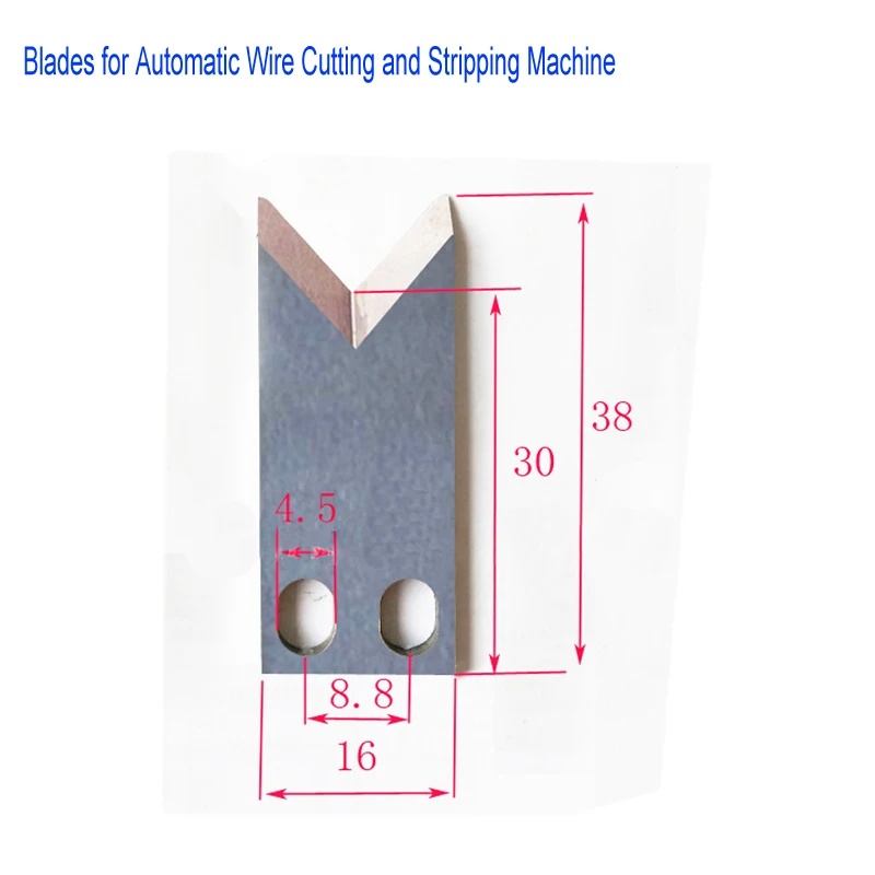 2pcs/set Knife Blade cutter for SWT508 Automatic Computer Wire Stripping Peeling Cutting Machine Tungsten carbide Blade